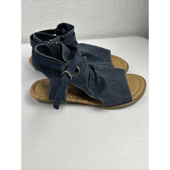 Blowfish Canvas Sandals Women's‎ Size 6.5 Shoes Denim Upper - Picture 3 of 9